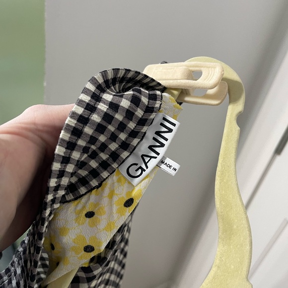 Ganni Paneled Printed Crepe Midi Skirt - Picture 7 of 7